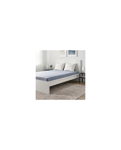 Sprung mattress, extra firm/light blue, 90x200 cm