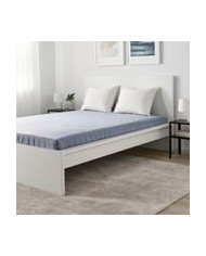 Sprung mattress, extra firm/light blue, 90x200 cm