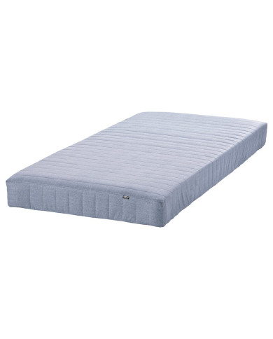 Sprung mattress, extra firm/light blue, 90x200 cm