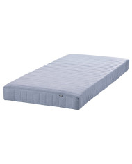 Sprung mattress, extra firm/light blue, 90x200 cm