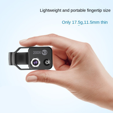 Apexels New Portable 200X Mobile Phone Microscope Magnifying Glass Hd Microscope Without Cpl