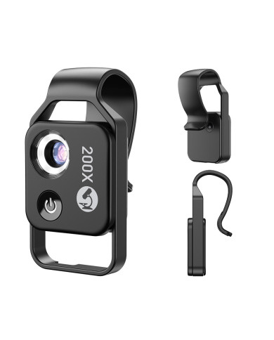 Apexels New Portable 200X Mobile Phone Microscope Magnifying Glass Hd Microscope Without Cpl