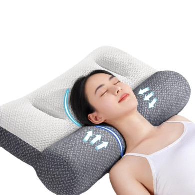 Partition Sleep Aid Antitraction Pillow Soybean Fiber Cervical Pillow Core Knitted Household Student Dormitory Pillow