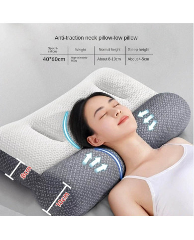 Partition Sleep Aid Antitraction Pillow Soybean Fiber Cervical Pillow Core Knitted Household Student Dormitory Pillow