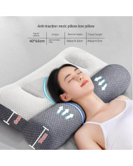 Partition Sleep Aid Antitraction Pillow Soybean Fiber Cervical Pillow Core Knitted Household Student Dormitory Pillow