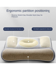 Partition Sleep Aid Antitraction Pillow Soybean Fiber Cervical Pillow Core Knitted Household Student Dormitory Pillow