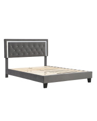 Polsterbett 140200 mit Lattenrost und Kopfteil Jugendbett fr Erwachsene  Polsterbett 140200 mit Lattenrost und Kopfteil Jugendbett fr Erwachsene