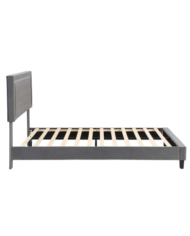 Polsterbett 140200 mit Lattenrost und Kopfteil Jugendbett fr Erwachsene  Polsterbett 140200 mit Lattenrost und Kopfteil Jugendbett fr Erwachsene