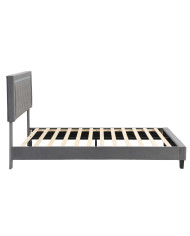 Polsterbett 140200 mit Lattenrost und Kopfteil Jugendbett fr Erwachsene  Polsterbett 140200 mit Lattenrost und Kopfteil Jugendbett fr Erwachsene