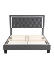 Polsterbett 140200 mit Lattenrost und Kopfteil Jugendbett fr Erwachsene  Polsterbett 140200 mit Lattenrost und Kopfteil Jugendbett fr Erwachsene