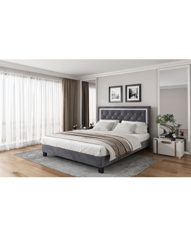 Polsterbett 140200 mit Lattenrost und Kopfteil Jugendbett fr Erwachsene  Polsterbett 140200 mit Lattenrost und Kopfteil Jugendbett fr Erwachsene