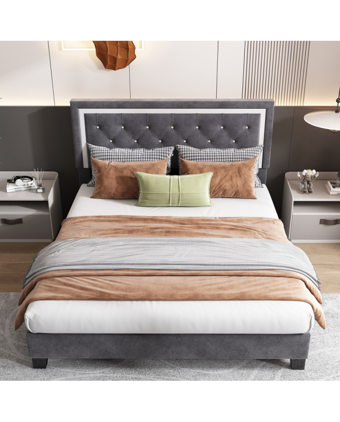 Polsterbett 140200 mit Lattenrost und Kopfteil Jugendbett fr Erwachsene  Polsterbett 140200 mit Lattenrost und Kopfteil Jugendbett fr Erwachsene